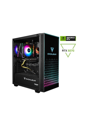 Casper Excalibur E65H.144F-EX70X-0HE i5-14400F 64 GB 2 TB NVME SSD RTX5070 Dos Masaüstü Bilgisayar