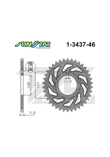 Ducati Monster 821 Uyumlu Arka Dişli Sunstar 46 Diş (507316413)