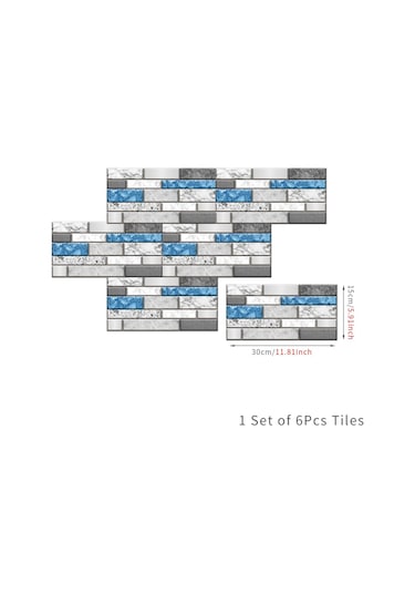 6 Adet 15x30 Cm Dıy 3d Mermer Mozaik Duvar Çıkartmaları Taklit Tuğla Yatak Odası Dek Geçirmez Kendinden Duvar Sticker Dğ. 56882508 Diğer