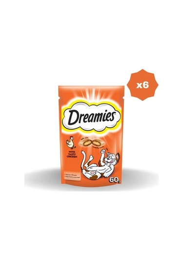 Dreamies Kedi Ödül Maması Tavuklu 60 Gr - 6 Adet