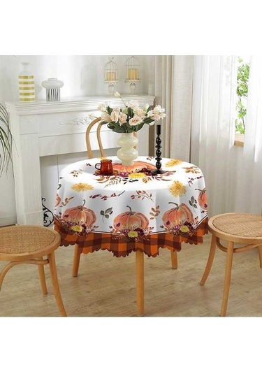 Novahub Yuvarlak Yuvarlak Yirmi Yeni Ve Su Örtüsü Noel Masa Geçirmez Dokuz Dayanıklı Aşınmaya Mj Beyaz