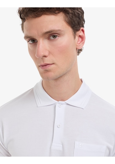 Pierre Cardin Erkek Beyaz Tişört Basic 50325290-vr013