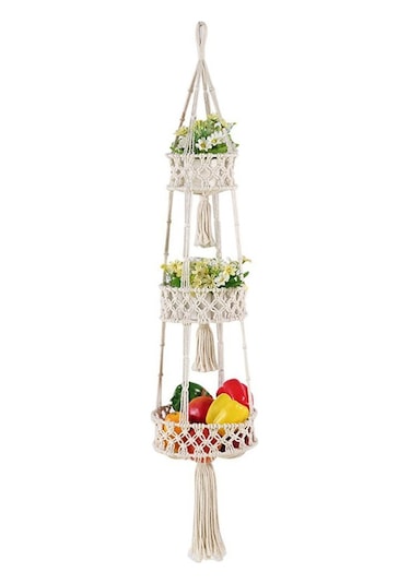 Suntek Mutfak Halatı Dokuma Duvar Saklama Sepetleri Için 3