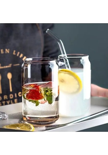 Roomi 400 Ml Kavanoz Şeklinde Cam Bardak 127535194 Beyaz