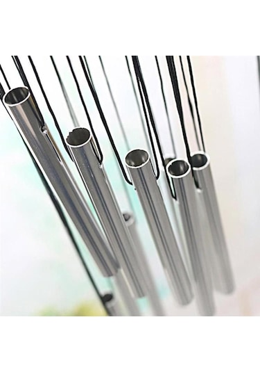 Altın 12 Tüp Rüzgar Çanı Çan Tüpleri Bahçe Ev Dekorasyonu