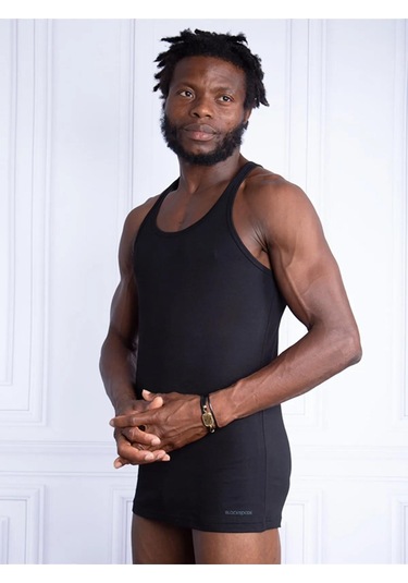 Blackspade Erkek Sırtı Çapraz Atlet 2 Li Paket 9676 Beyaz