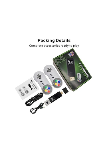 Bloomnest Sınır Ötesi K7 Yüksek Çözünürlüklü Mini Tv Oyun Konsolu 2.4g Kablosuz Oyun Çubuğu 7 Emülatör 64g Destekler