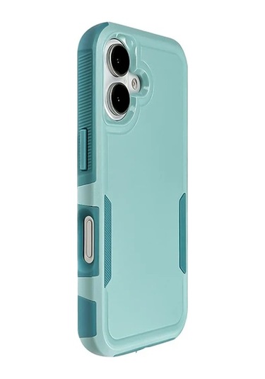 Elmpaly İphone 17 Pro Lüks Zırh Çift Katmanlı Korumalı Sert Plastik Kılıf