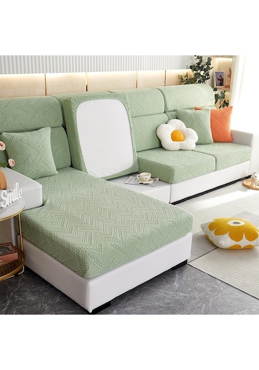 Yeşil Jakarlı Kanepe Minder Örtüsü Oturma Odası Evcil Hayvanlar İçin Çocuk Mobilyası Koru Polar Polar Streç Koltuk Örtüsü 56936166