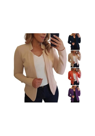 Mor Bahar Ceket Slim Fit Sıcak Kırışıklık Karşıtı Çentik Yaka Kadın Blazer Kadın Giysileri Mor Mor Bahar Ceket Slim Fit Sıcak Kırışıklık Karşıtı Çentik Yaka Kadın Blazer Kadın Giysileri Mor