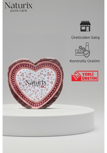 Kalp Şekilli Süngerli Sabun 130 Gr Peeling Etkili Sabun Çiçek