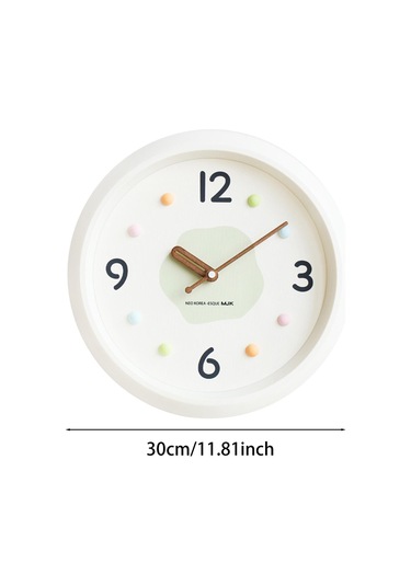 Homyl Modern Duvar Saati Dekoratif Saat Yuvarlak Minimalist Yeşil