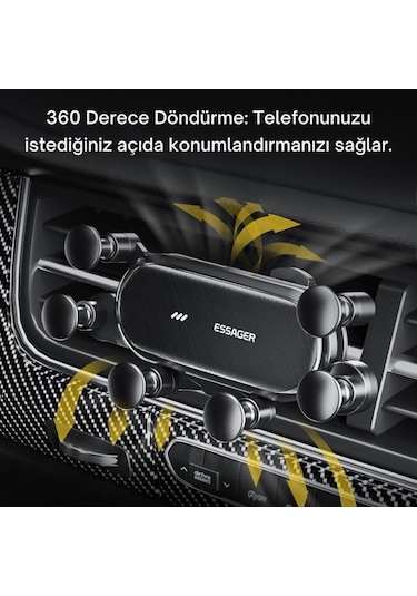 Essager Örümcek Tipi Yeni Nesil Havalandırma Araç İçi Telefon Tutucu Araç Tutucu 360 Döner Başlık