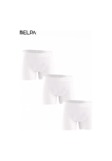 Belpa Ceylanoğlu Erkek Likralı Boxer 6'lı Beyaz