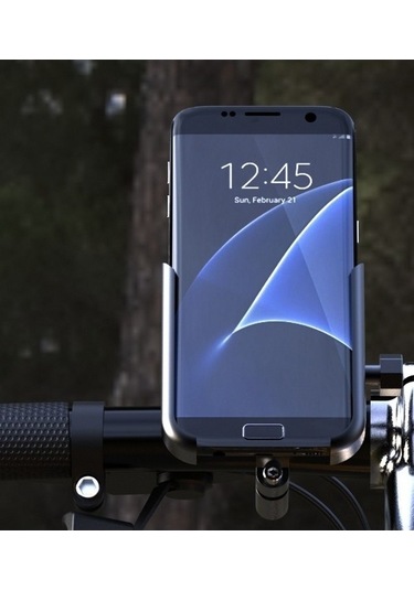 Pazly Tutucu - Motosiklet Telefon Montajı, 360 Dönebilir Alüminyum Gidon Braketi - Qf - -