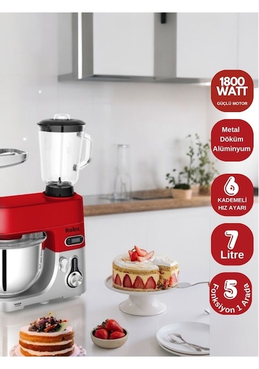 Robx SR50 1800 W Hamur Yoğurma Kıyma Çekme Makinesi