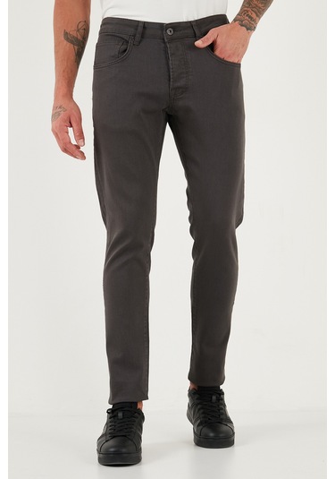 Buratti Streç Pamuklu Slim Fit Normal Bel Dar Paça Jeans Erkek Kot Pantolon 1115C24Napoli Füme Buratti Streç Pamuklu Slim Fit Normal Bel Dar Paça Jeans Erkek Kot Pantolon 1115C24Napoli Füme