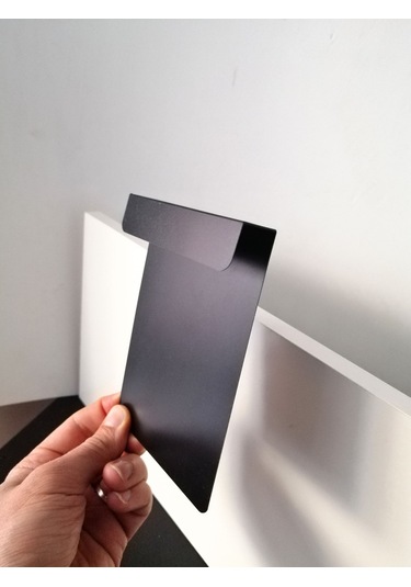 10 Adet Silinebilir Karatahta Siyah Etiket 14 x 10 CM Ahşap Raflar