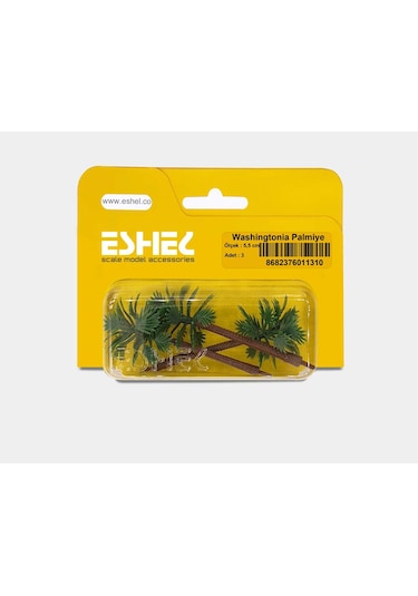 Eshel Maket Washingtonia Palmiye--5.5 Cm--3 Lü