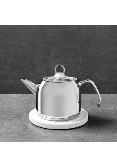 Hisar Satürn Çelik Çaydanlık - Inox - 2 Lt + 1 Lt Inox