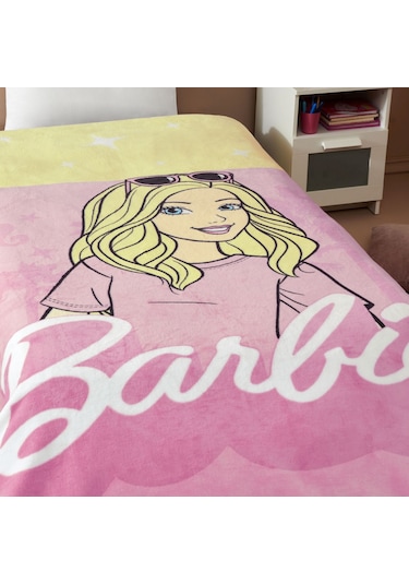 Lisanslı Barbie Malibu Tek Kişilik Battaniye 000000001500218697 Çok Renkli