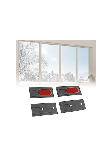 Suntek Sürgülü Kapı Penceresi Için 4 Parça Rüzgar Koyu-gri