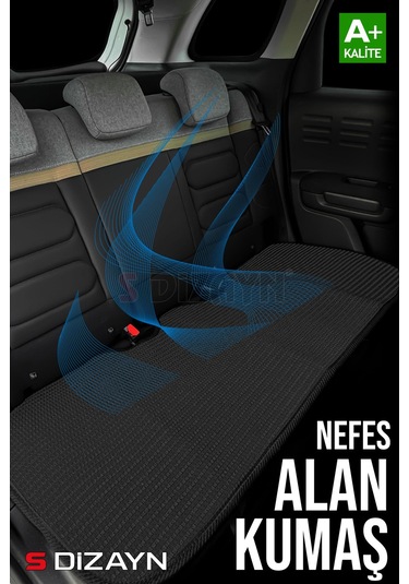 S-dizayn Oto Koltuk Koruyucu Kılıf Set Siyah Universal 2+3 Parça Ön Arka