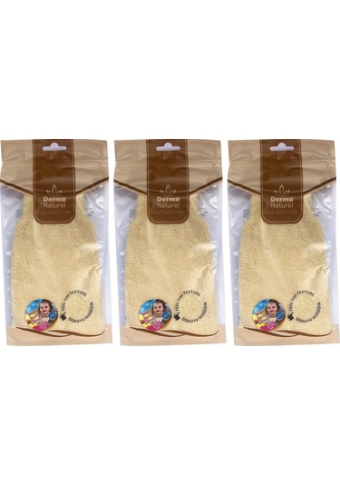 Derma Naturel Bebek Banyo Eldiveni Hassas Ciltlere Özel 3lü Set