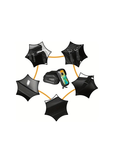 Willowhaven Black 7 İnch Bisiklet Ön Çanta Telefon Tutucu Dokunmatik Ekran Bisiklet Aksesuarı Ahşap