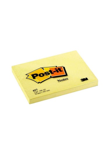Post-it Yapışkanlı Not Kağıdı 76x102mm 100 Yaprak Sarı