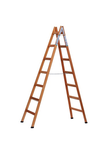 Buse 7 Basamaklı A Tipi Katlanır Gürgen Ahşap Merdiven 230cm
