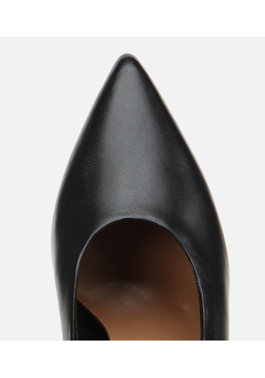 Hotiç Kadın Deri Siyah Bilekten Bağlamalı Gold Detaylı Yüksek Topuklu Stiletto 01ayh316600a100 01ayh316600a100 Siyah