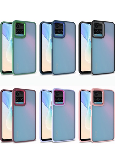 Vivo Y21s Kılıf Zore Flora Kapak Siyah