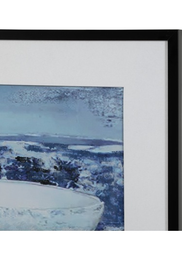 Mudo Home Blue Vessel Çerçeveli Yağlıboya Tablo 63x93 Cm