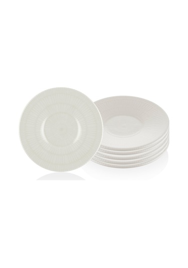 The Mia Noon Çay Tabağı 6lı Set Krem 13 Cm