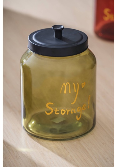 Pierre Metal Kapaklı Kavanoz Seti - 22 Cm Açık Yeşil