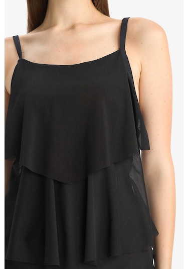 Defacto Regular Fit Tül Tankini-fall İn Love E3293ax25smbk81 Siyah