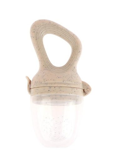 Gri Kapaklı Silikon Bebek Meyve Besleyici Bebek Emziği Taze Gıda Emzik Nibbler Gri