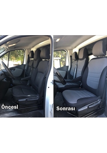 Renault Trafic Panelvan Tek Kabin Araca Özel Oto Koltuk Kılıfı (449800498)