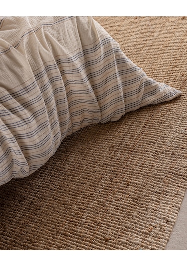 Madame Coco Breville Tek Kişilik Müslin İpliği Boyalı Lastikli Nevresim Takımı - Ekru/bej 8684427212158 Çok Renkli