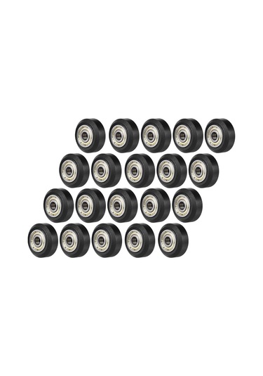 Monyee 20 Adet 3d Yazıcı Pom Kayar Tekerleği - 23.89mm Dış Çap, 16mm İç Çap, 5mm Delik, 625zz Rolmanlı, 10.23mm Kalınlık