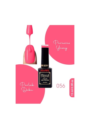 Adanil 15 ML Misyul Profesyonel Kalıcı Oje Şeker Pembe No:056