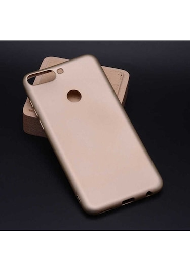 Huawei Y7 2018 Kılıf Zore Premier Silikon Kapak Gold