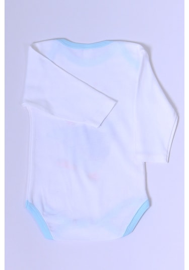 Hçm Bebek Uzun Kollu Zıbın Çıtçıtlı Baskılı D15 Beyaz