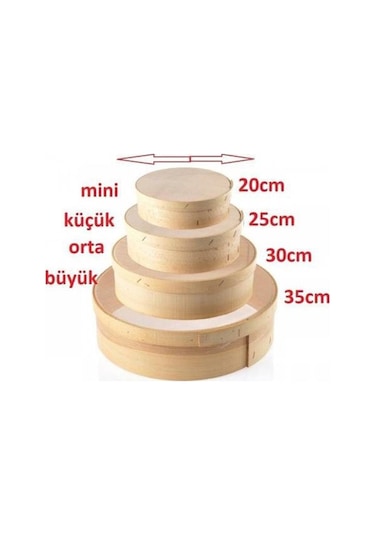 Ahşap Un Eleği Elek 4 Parça Kahverengi