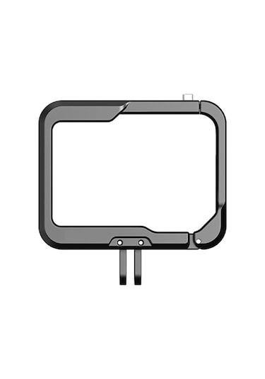 Skycity Gopro Hero 12/11/10/9 Uyumlu Alüminyum Metal Kamera Kafesi - Soğuk Ayaklı Tabanlı Spor Kamerası Koruması Basit Versiyon