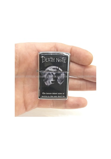 Death Note Gümüş Renk Kapaklı Benzinli Çakmak