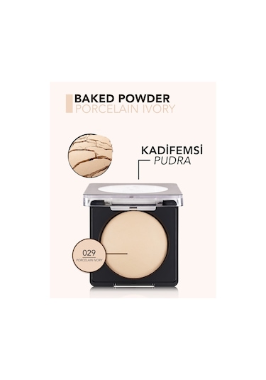 Flormar Yoğun Pigmentli Fırınlanmış Mat Pudra  - Baked Powder - 029 Porcelain Ivory - 8682536053556