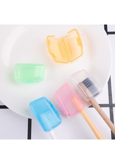 5/50 Adet Taşınabilir Diş Fırçası Başı Kapakları Seyahat Kamp Toz Geçirmez Diş Fırçası Kapağı Durumda Ev Banyo Aksesuarı