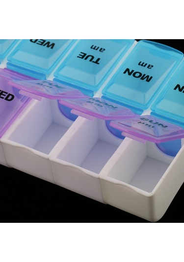 Suntek Magideal 14 Yuvaları 7 Gün Hap Saklama Kutusu Haftalık Tıp